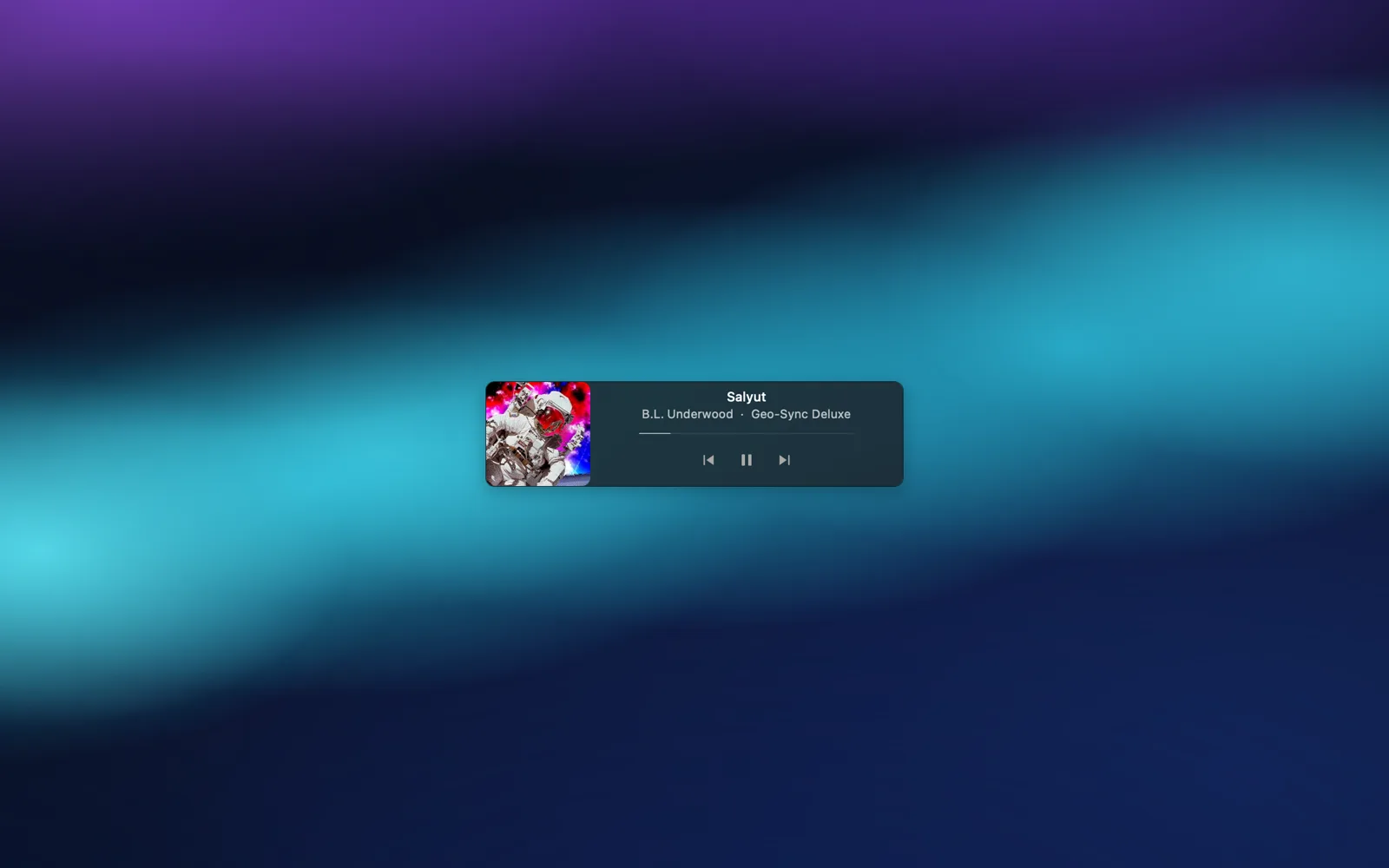 Floating mini player — album-art view